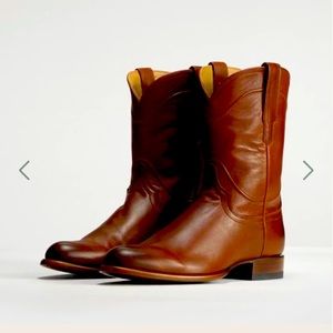 TECOVAS The Earl Bourbon Calfskin Cowboy Boots